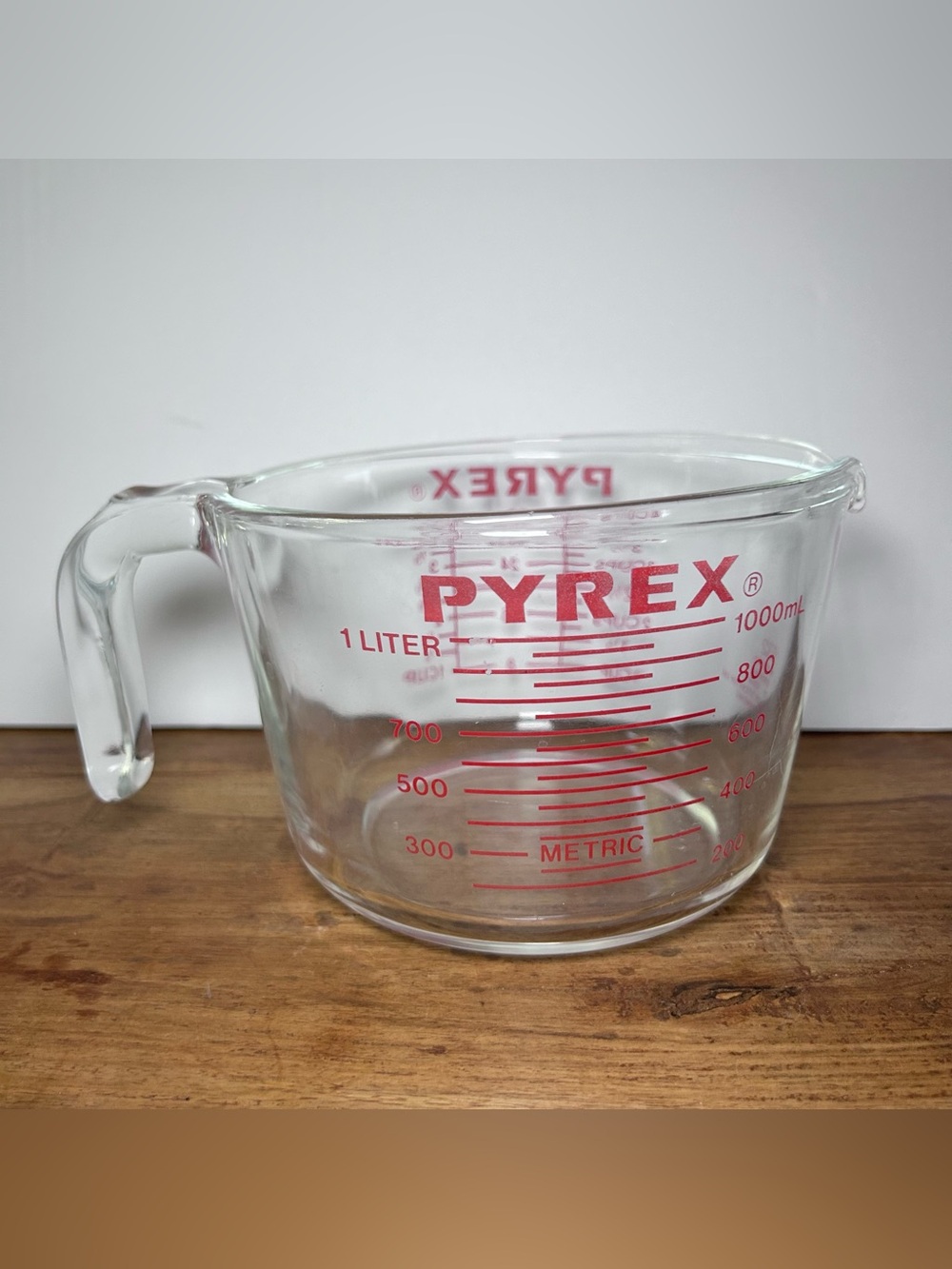 Vintage PYREX Corning NY USA 4-Cup Tempered Glass Measuring Cup 1 Liter